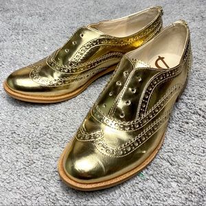 Sam Edelman Gold Jerome Oxford Loafers